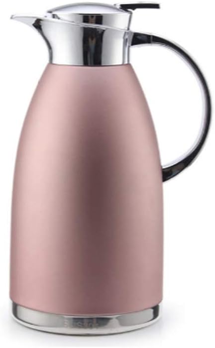 2.3L Large Capacity Double Wall 304 Stainless Steel Hot Water in Sulation Pot Kettle (Color : Silver) ()