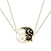 Muorruo 2 St&uuml;ck Katzen-Freundschaftsketten BFF Beste Freundin Halskette, passende Halskette f&uuml;r Paare Schwarz Wei&szlig; Anh&auml;nger Schmuck Geschenke, Katze Yin Yang Freundschaftskette