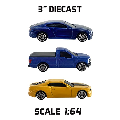 Set de 6 autos miniatura metálicos escala 1:64 miniatura 3