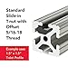 8020, 3203, 15 Series, 5/16-18 Steel Standard Slide in T-Nut - T Slot Accessories for 80/20 Aluminum Extrusion - Hardware Nuts (25 Pack)
