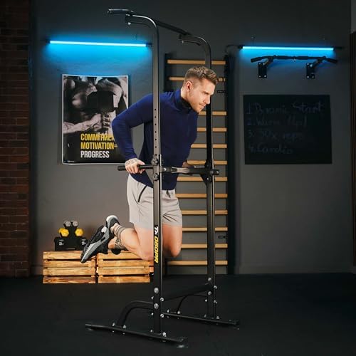 Bild 6 - TREX SPORT Power Tower TX-060PR | Dip Station & Klimmzugstange freistehend | multifunktionaler Kraftturm bis 150 kg
