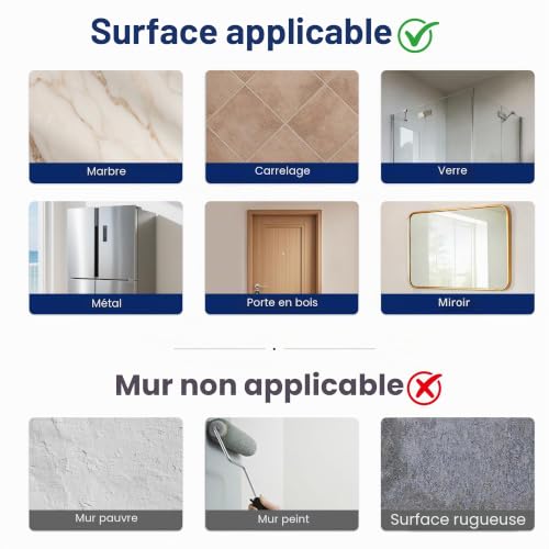 pickpiff Crochets à ventouse pour douche : Support extra fort de 6,8 kg pour salle de bain, cuisine, porte, miroir, carrelage, verre – Serviette, éponge, manteau, peignoir – noir mat, lot de 4 – vue 3