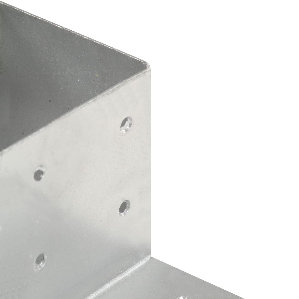 Conector de postes en forma de L, 81 x 81 mm, metal galvanizado para casquillos de postes, 2 manguitos, preperforado para postes de madera, travesaños, cercas en el jardín