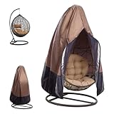【Housse Extérieure Coupe-Vent Pour Chaise Pivotante En Osier】 Le bas des housses de chaise à œufs de patio a un cordon de serrage et la boucle peut être ajustée pour serrer la housse anti-poussière, qui n'est pas facile à souffler et à endommager.