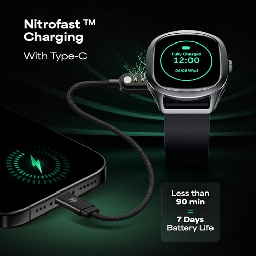 Image of Titan EVOKE S Smartwatch with 1.7 inch AMOLED Display,1000 Nits, AI Watch Faces, Rotary Crown, AI Chat, Smart Glance, Flush strap Transition,Magnetic Precision Buckle,BT Calling, 24 /7 Health Suite - Green