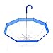 Rainbrace Transparent Bubble Umbrella Auto Open, Fashion Dome Shape with Color Trim(Blue)