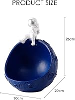 Vista 3 de YCKEGEW Almacenamiento de escritorio vacío para pasillo, billeteras para teléfonos celulares, bandeja de astronauta, adornos decorativos para llaves