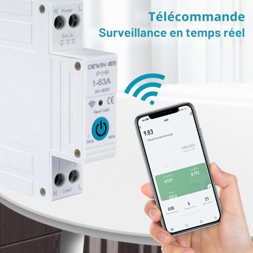 Compteur électrique connecté 63A Tuya pour piloter la maison connectée à distance - 3