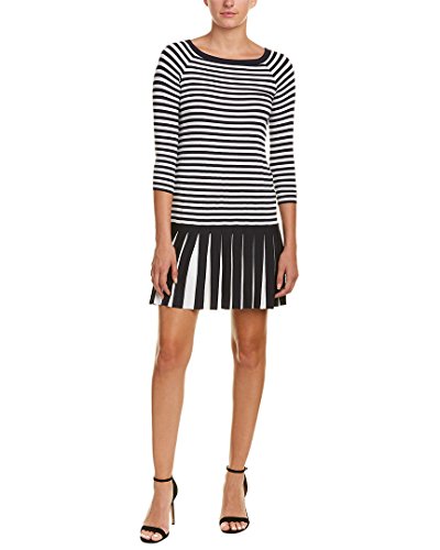 Bailey 44 Women's Dahlia Pleated Skirt Dress, Midnight/Chalk, M