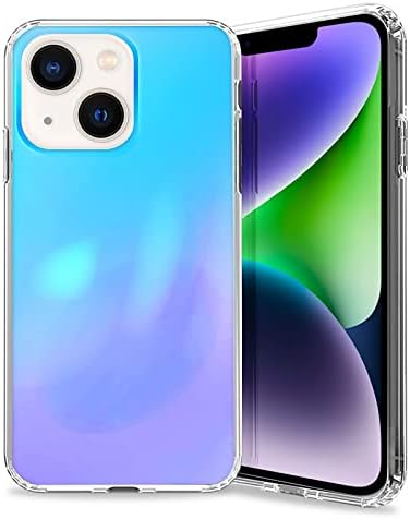 ROTON for iPhone 14 Plus Aurora Case, Shockproof Screen & Camera Protection Bumper Case, Aura Holographic Aesthetic Iridescent Cover, 6.7 inch, Aurora Clear