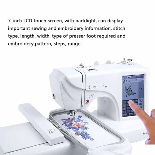 Borduurnaaimachine Met 7-Inch Lcd-Touchscreen, Borduuroppervlak 10 X 23,5 Cm En 10 X 10 Cm, 132 Soorten Steken, 398 Soorten Patrooncombinaties Voor Kleding, Hoed, Quilts, Ambachten - Image 5