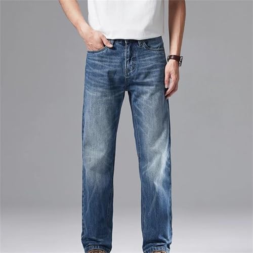 Men's Wide Leg Jeans – Loose Straight Blue Denim Pants, Casual Streetwear Trousers3
