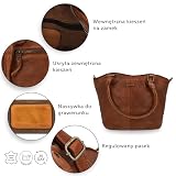 Torebka damska Gusti Leder Średniej wielkości torebka na ramię – Wysokiej jakości skóra bydlęca Shopper Cognac Brown – Pojemna torebka skórzana do codziennego użytku i do biura