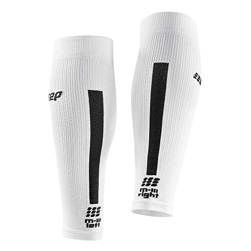 Cep Men's Compression Run Sleeves Calf Sleeves 3.0, White/Dark Grey Iii #TOP1