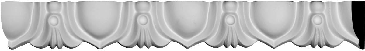 Ekena Millwork PML01X01EG Egg & Dart Panel Moulding Panel Moulding, 1 1/4"H x 7/8"P x 96"L, Primed