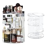 360° Rotating Makeup Organiser With 7 Adjustable Layers – Skincare Organiser & Vanity Storage Holder for Cosmetics, Perfume, and Dressing Table Storage (Transparent)