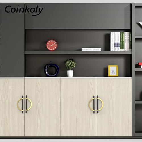Black & Brushed Gold Cabinet Handles Kitchen Pulls 3.75 Inch 10 Pack by Coinkoly - Used condition - Image 4
