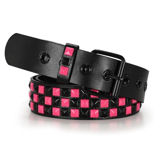 Image of Studded Belt for Women and Men Goth Metal Punk Belt Scene Style Cool Belts for Jeans