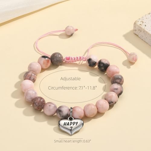 Image of MIXJOY Happy Birthday Gifts for Women, Birthday Braided Beads Bracelet Gifts for Turning Age Daughter Granddaughter Niece