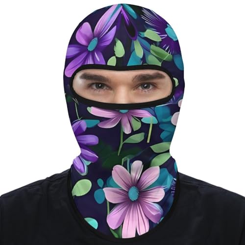 Balaclava para Hombre Máscara para Esquí Morada Camelia Máscara de Invierno Cubierta Facial para Ciclismo miniatura 7