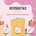 KAYFOOD-Kombucha-Peach-Garden-Daily Zero Sugar, Diet, Gut Healthy Sparkling Beverage, Fermented Korean Drinks for Iced, Hot, Workout Tea (10ST)