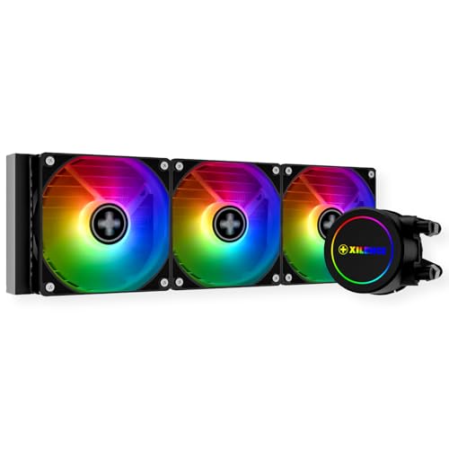 Xilence LQ360.ARGB AMD und Intel AiO 360mm Wasserkühlung, 3x 120mm ARGB PWM Lüfter, 400W TDP, transparent/schwarz