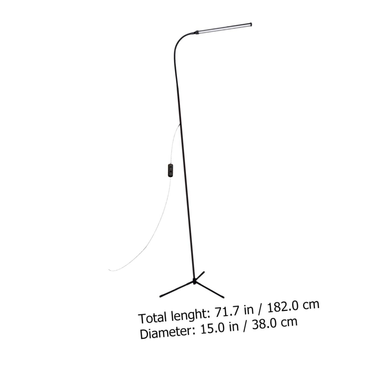 Lámpara LED de Brazo Largo con Pinza, Regulable para Lectura en Cama, Protección Ocular, sin Deslumbramiento, Hierro y Aluminio