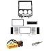 Produktbild Einbauset : Autoradio Doppel-DIN 2-DIN Blende Einbaurahmen Radioblende silber + ISO Radio Adapter Kabel Adapterkabel + Antennenadapter für Mazda 5 (CR) 06/2005 - 09/2010
