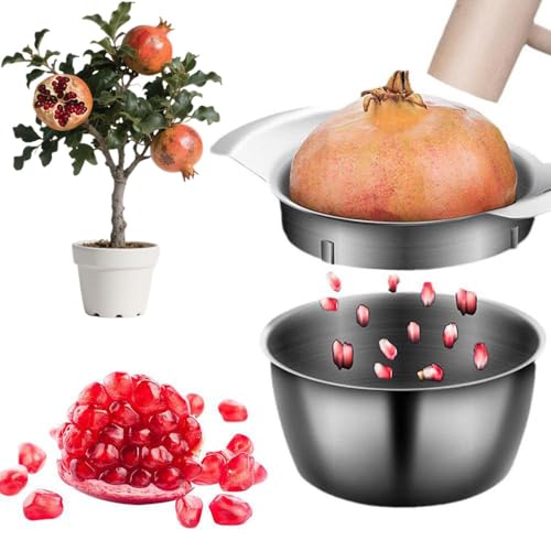 Granatapfelschäler aus Edelstahl, Granatapfel-Entschäumer, Hammer, Granatapfel-Sämaschine, rutschfestes Granatapfel-Entfernungswerkzeug, Granatapfelsamen-Entferner mit Schüssel und Holzhammer für die Granatapfelschäler aus Edelstahl, Granatapfel-Entschäumer, Hammer, Granatapfel-Sämaschine, rutschfestes Granatapfel-Entfernungswerkzeug, Granatapfelsamen-Entferner mit Schüssel und Holzhammer für die