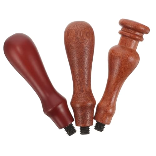 HAPINARY Wooden Fire Paint Handle Accessories Seal Wax Hand Shank Vintage Stamp Handle
