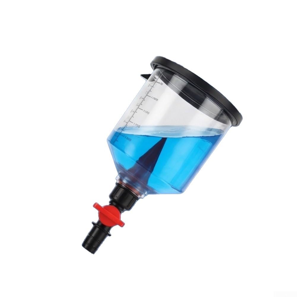 Kit completo de embudo de 18 piezas con diseño magnético para facilitar los cambios de aceite en cortadoras de césped y motores pequeños con caja de almacenamiento (tapa negra, caja blanca)