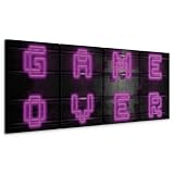 Murando - Quadro Moderno per Stile Gaming, Decorazione per Giocatori su Console di Gioco, 80x30 cm, 4 Pezzi, Tela Strutturata, Legno, Eleganza senza Tempo