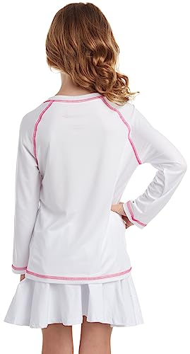 Pink Platinum Girls Rash Guard - UPF 50+ Long Sleeve Swim Top Quick Dry Sun Protection Rashguard Swimsuit for Girls (4-16)3
