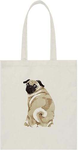 Vista 67 de WIRESTER Bolsa de lona para mujeres y niñas, bolsa de playa, comestibles y viajes, lindo perro