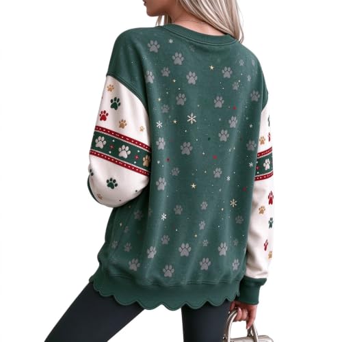Christmas Shirts for Women Soft Pet Print Comfortable Pullover Tops - image 5
