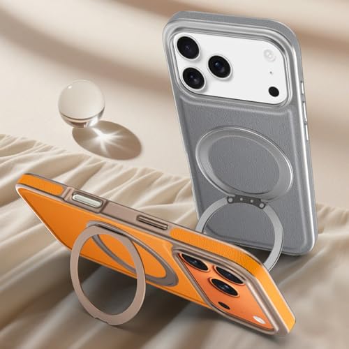 Étui en cuir iPhone 15 Pro Max blanc pour visionnage mains libres - 7