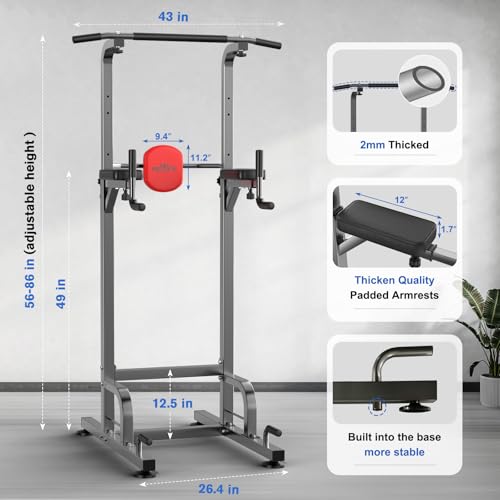 image for RELIFE REBUILD YOUR LIFE Power Tower Pull Up Bar Station Workout Dip S