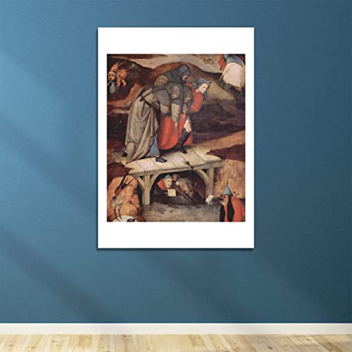 Hieronymus Bosch Working affiche d'art petit format mat poster non encadre