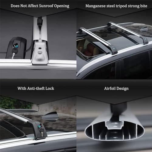 Porte-bagages voiture Suzuki Hustler 2014-2019 de toit verrouillables robustes