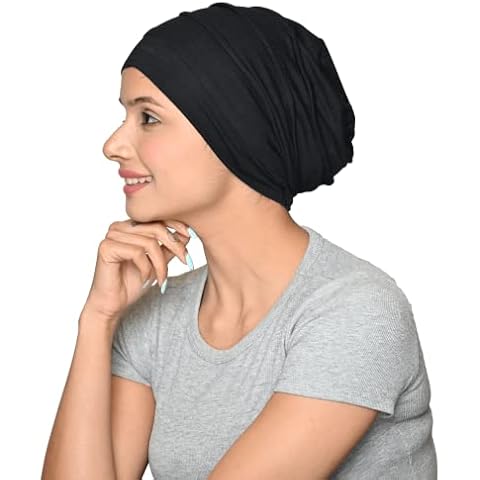 SAKUCHI Chemo Silky Soft Slouchy Snood Bamboo Cap Beanie for Women Cancer Hair Loss Turban Hat Chemo Headwear Women Cover