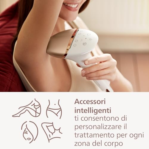 Image of Philips Lumea IPL Hair Removal 8000 Series - Hair Removal Device with SenseIQ Technology, 4 Attachments for Body, Face Bikini and Underarm, Corded Use (Model BRI948 /00)