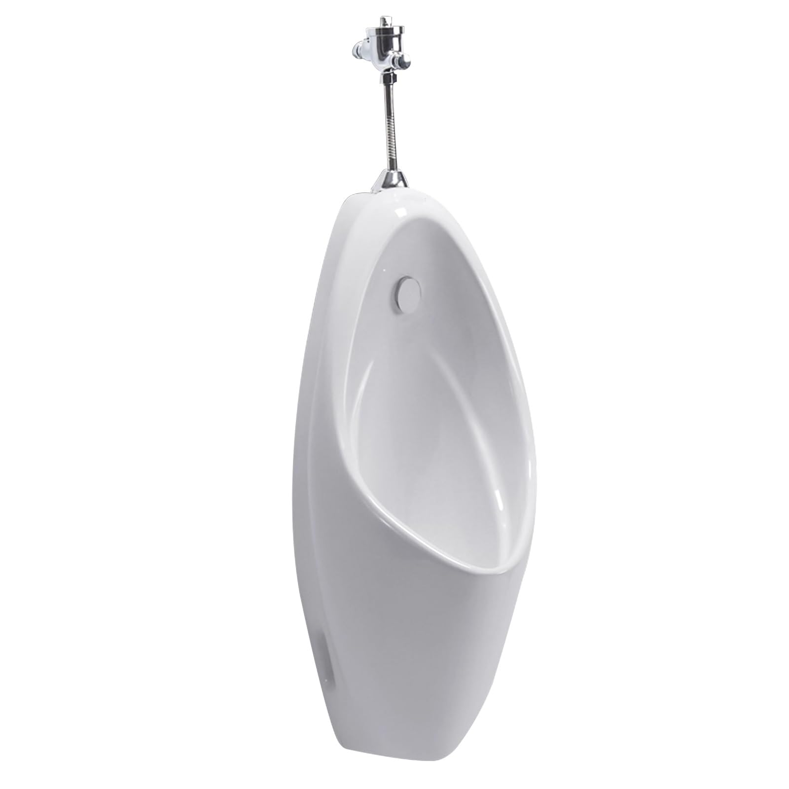 Orinatoi per Bagni Maschili, Orinatoi in Ceramica con Valvola di Scarico, Montaggio a Parete, Salvaspazio, Design a Pressione, per Bar, Bagni, Hotel, Negozi