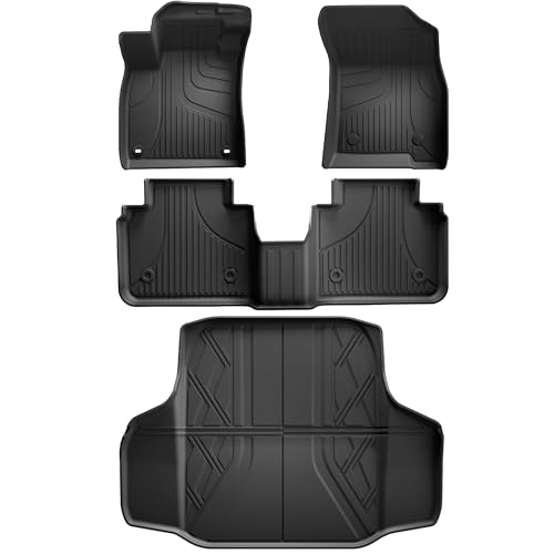AOMSAZTO Floor Mats & Trunk Mat Fit for Honda Accord 2026 2025 2024 2023 (Gasoline & Hybrid) All Weather TPE Floor Liners with Cargo Mat Waterproof Non-Slip Car Mats Black