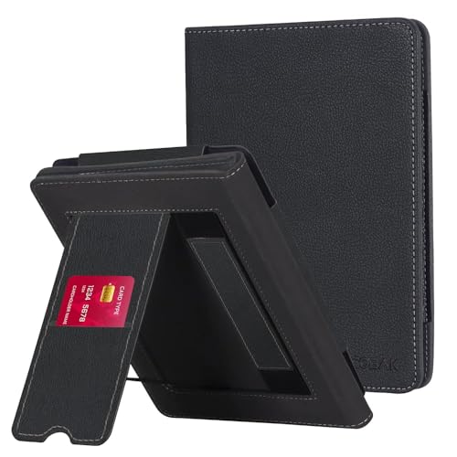 Image of CoBak Case with Stand for Kindle Paperwhite - Durable PU Leather Cover with Auto Sleep Wake, Card Slot, Hand Strap Feature - Fits Kindle Paperwhite 11th Generation 6.8 inch Signature Edition 2021 Released
