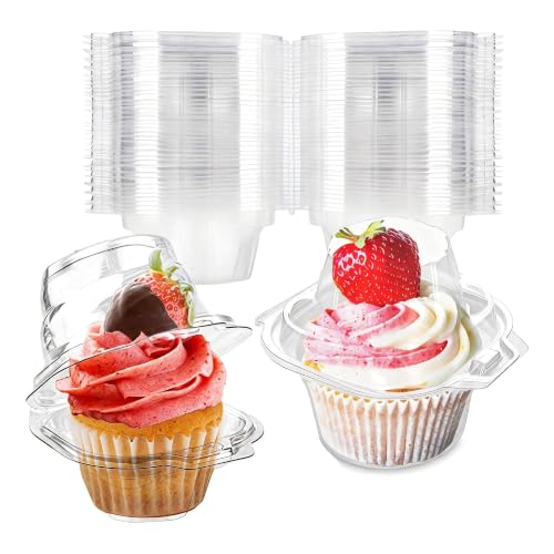 Image of 600 Pcs Cupcake Boxes Individual Cupcake Containers with Lid