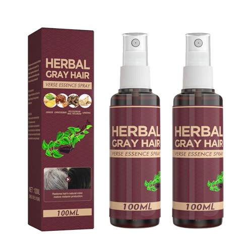 Herbal Gray Hair Spray, après-shampoing assombrissant pour cheveux gris, pour cheveux gris, pour renforcer et entretenir tous les types de cheveux (2)