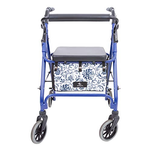Extra Large Walker Underseat Bag - Rollator Accessories - Under Seat Storage Pouch (Blue)