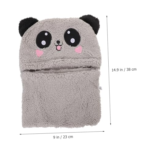 Hooded Scarf Neck Warmer with Animal Ears Winter Warm Hooded Hat Scarf for Boys and Age Furry Cold Weather Accessory Cozy and Windproof Design3