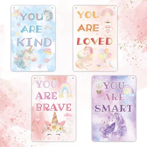 50% Off Unicorn Rainbow Inspirational Wall Decor for Girls Room