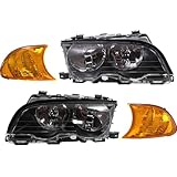 Garage-Pro Driver and Passenger Side Headlight Kit for BMW 330Ci Base 2001 Also Fits 325Ci Halogen With bulb(s) W/Corner Light Coupe & Convertible, Production Date To September 2001